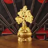 Árbol del Dinero Chapado en Oro para Atraer Riqueza, Árbol de la Fortuna para Sala de Estar, Decoración de Oficina, Regalo de Inauguración de Tienda, Manualidad Decorativa