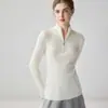 Suéter 100% cachemir para mujer, con cuello semi alto, cierre de cremallera, tejido de canalé y diseñado como capa base, suéter de nuevo estilo, top interior o prenda exterior.