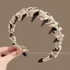 Pinzas para el Cabello de Tela de Alta Gama Estilo Coreano, Diademas Muy Bonitas para Mujer, Diseño de Corona Alta Que No Aprieta la Cabeza, Hace que el Rostro Luzca Más Pequeño, Accesorio para el Cabello de Diadema Exterior