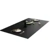 Mantel de Mesa de Cuero Negro, Resistente al Aceite, Impermeable, Mantel de Mesa de Comedor sin Lavado, Protector de Mesa de Centro, Mantel de Lujo Ligero y de Gama Alta