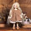 *Acessível* Roupas para Boneca BJD de 1/6 Estilo Simples Vestido 30cm Boneca Gordinha Roupinhas Fofas para Bebê Terno Estilo Pastoral