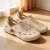 Sapatos de caminhada masculinos respiráveis, vazados, antiderrapantes, sandálias de praia slip-on para casais, adequados para uso ao ar livre
