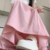 Pantalones plisados de seda de hielo de pierna ancha para mujer, verano, cintura alta, caída, corte slim A, vestido midi, estilo holgado y relajado, Yamamoto culote