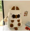 Mochila de Gatito Lindo Feo-Lindo Estilo Ins Japonés Nicho Dibujos Animados Gato Siamés Mochila de Gran Capacidad Mochila para Estudiante de Primaria