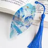 Estilo chino estética antigua hoja venas marcapáginas estudiantes usan marcapáginas para conmemorar clásico creativo exquisito regalo de graduación