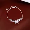Pulseira com Pingente de Flor Borboleta em Zircônia Luxo Leve High-End Versátil Elegante Exquisita Joia de Mão para Mulheres