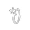 Anillo Cui Yan Ornaments de Plata S925 Estilo Coreano con Forma de Flor Pequeña Diseño de Nicho Femenino Anillo de Primavera y Verano Ajustable