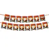 Amazon Transfronterizo Héroe de Ciudad Desechable Fiesta Cumpleaños Vajilla Vasos de Papel Servilletas Platos de Papel Manteles Decoración con Banderas