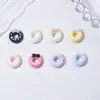 Accesorios de Arte de Uñas de Dibujos Animados de Rosquilla con Lazo de Gatito Color Macarrón Accesorios de Uñas Portátiles Funda para Teléfono Móvil Accesorios de Bricolaje