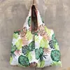 Bolsa de Compras Grande Impresa Lista de Fábrica Bolsa de Nylon Impermeable Bolsa Ecológica Bolsa para la Compra de Comestibles Bolso de Mano Bolsa Plegable