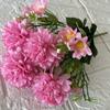 Crisantemo de Bola Simulada Flor de Seda de Diente de León Crisantemo de Tenis de Mesa Decoración Suave para el Hogar Set de Flores Falsas Hechas a Mano Accesorios para Disparos
