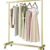Perchero de Pie Color Crema para Sala de Estar, Estante de Almacenamiento y Colgado de Ropa, Perchero Sencillo con Ruedas para Dormitorio de Estudiante