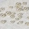 Botões de Pérola, Botões Escuros de Ilhós de Alto Brilho Estilo Chanel, Botões de Camisa com Haste de Metal, Botões Decorativos para Cheongsam, Acessórios para Suéteres e Casacos