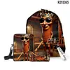 2025 Hombre de Palo de Madera Transfronterizo Shan Hai Jing Tungtungtung Mochila Escolar Mochila de Hombro Estuche Tres Piezas
