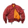Traje de Baseball Americano Espessado Outono e Inverno Verde Militar Jaqueta Bomber MA-1 Tamanho Grande Gola Vertical Jaqueta Utilitária para Homens