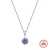 Popular en Europa y América, collar de acero inoxidable 316 con circonita multicolor, superventas en transmisiones en vivo, cadena para la clavícula con colgante de cuatro garras, venta al por mayor transfronteriza