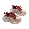 Tênis Angora Vermelho Infantil para Pai 2025 Novo Outono e Inverno Tênis Esportivo para Meninas Tênis de Duas Algodões para Meninos Tênis de Família com Forro de Lã
