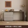 Penteadeira Minimalista Estilo Italiano com Armário Integrado, Mesa de Maquiagem Pequena de Luxo Leve de Alta Qualidade, Armário de Armazenamento de Cabeceira, Cômoda