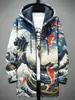 Chaqueta de algodón con capucha de manga larga, nueva para 2026, estilo europeo y americano, estampado digital 3D, ropa exterior casual de manga larga con capucha para hombre