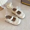 Nuevos Zapatos Infantiles Primavera y Otoño Niña Dulce Volantes Zapatos de Princesa Estilo Coreano Elegantes Versátiles Zapatos Individuales para Niñas