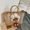Bolsa de Tote, Bolsa Tejida a Mano, Bolsa para Mujer, Bolsa de Cesta de Regalo, Bolsa de Regalo Retro de Nicho Impermeable
