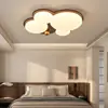 Lámpara de Techo para Dormitorio Estilo Antiguo Color Nogal Vintage Estilo Silencioso Lámpara de Dormitorio Principal Estilo Crema Lámpara para Habitación de Niños Sala de Lectura
