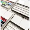 Caja de Paleta de Plástico para Pintura Acuarela Caja Vacía 24 Compartimentos 48 Compartimentos Caja de Almacenamiento para Acuarela Caja de Paleta con Paleta