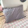 2025 Estilo Nuevo de Blogger Estilo Cuadros Hilo de Algodón Teñido en Hilo Algodón Lavado Funda de Almohada 48*74cm/Pie Helihuanglan