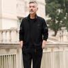 Traje deportivo de primavera y otoño para hombres de mediana edad, traje casual de tres piezas, traje de papá, traje de algodón para mediana edad y ancianos