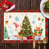 Nuevos Manteles Decorativos Navideños, Manteles Aislantes del Calor de Santa Claus para Restaurante Occidental Transfronterizo, Venta al por Mayor para Manteles de Mesa de Comedor en Sala de Estar del Hogar
