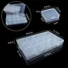 Caja rectangular de plástico pp de fábrica, caja de almacenamiento transparente para piezas, caja de almacenamiento cuadrada para empaque de productos pequeños