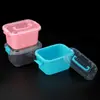 Caixa de armazenamento portátil transparente grossa caixa plástica com tampa caixa de armazenamento caixa de armazenamento de brinquedos roupas caixa de armazenamento de lanches