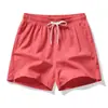Pantalones cortos deportivos de tres puntos para hombre con abertura de seda helada, pantalones de ocio para fitness, secado rápido, atletismo para mujer, maratón