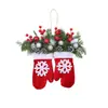 Nueva serie navideña transfronteriza: Guantes de Navidad, Adornos de Navidad, Ambiente festivo Corona de Navidad, Decoraciones para colgar guantes al por mayor
