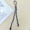 Novo cordão de chaveiro colorido à prova d'água, pingente de bolsa de corda trançada boêmia, acessório para celular, atacado