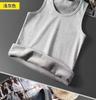 Chaleco para Hombre para Otoño e Invierno, Cálido y Forrado de Felpa, Camiseta Base Deportiva sin Mangas Engrosada para Fitness