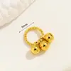 Nuevo colgante de cuentas espaciadoras de tres vías con forma de gota de aceite chapado en cobre de oro real de 18k, accesorios de estilo Guofeng de oro antiguo, material para accesorios, accesorios DIY