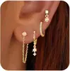 Amazon Cross-Border Novo Estilo Hip-Hop Leve Luxo Clipe de Orelha Ajustável Diamante Incrustado Cobre Brinco de Cartilagem