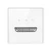 Comercio Exterior Transfronterizo Estilo Europeo Estándar Británico Tipo 86 Interruptor de Vidrio Cara Sonriente Blanco 16A Enlace Único Doble Control Enchufe de Interruptor de Alimentación