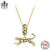 Colgante Original Divertido de Guepardo Aiful Plata de Ley S925 Oro Animal DIY Accesorios para Joyería de Cuentas Accesorios