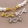 Cierre de Botón de Flor Bud Relleno de Oro de 18 Quilates Accesorios para Joyería Hecha a Mano DIY Cierre de Pimienta Conector Cierre de Cuentas Cierre de Collar