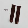Wmh77 Calcetines Infantiles al por Mayor 25 Primavera Finos Lisos Rayas Finas de Doble Aguja Calcetines de Algodón para Niñas Calcetines hasta la Pantorrilla