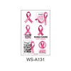Pegatinas de Tatuaje Temporal con Lazo de Cinta Rosa de Venta Caliente Transfronteriza Pegatinas para Eventos del Día de Cuidado de la Salud Mamaria de la Mujer