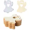 Artesanía de Madera Colgantes de Halloween Calabaza, Araña, Fantasma, Bruja Decoraciones Colgantes Halloween DIY