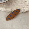 Estilo Coreano Color Blocking Retrô Bolinhas Oval BB Clip Textura de Nicho Clipe Lateral Acessórios de Cabelo Franja Cabelo Fino Clipe de Cabelo