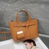 Bolso de Mano de Cuero Genuino Togo Moda Transfronteriza Versátil Bandolera Bolso de Hombro Bolso Tote de Moda para Mujer Bolso de Gran Capacidad