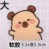 Capivara em Forma de Coração Emoticon Fofa Versão Q Capa Protetora para IPAD Lontra em Forma de Coração Adesivo Decorativo Copo de Dente Adesivo para Copo de Água