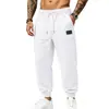 Amazon Europa Transfronteiriço Masculino Primavera e Outono Casual Calças Jogger Cintura Elástica Cor Sólida Esportivas Longas