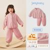 [Infrarrojo Lejano Antibacteriano] Conjunto Infantil para Niñas Pequeñas, Forrado de Felpa para Calidez, Conjunto de Dos Piezas Otoño e Invierno para Niños, Ropa Infantil, Conjunto de Invierno para Bebé