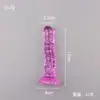 Vibrador de Cristal Transparente para Mulheres, Específico para Adultos, Brinquedo Sexual Realista em Formato de Pênis, Dispositivo Orgástico de Masturbação